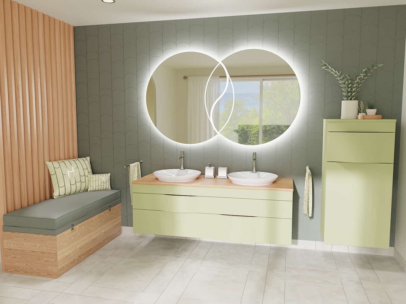 Meuble double vasque Illusion - Decotec 