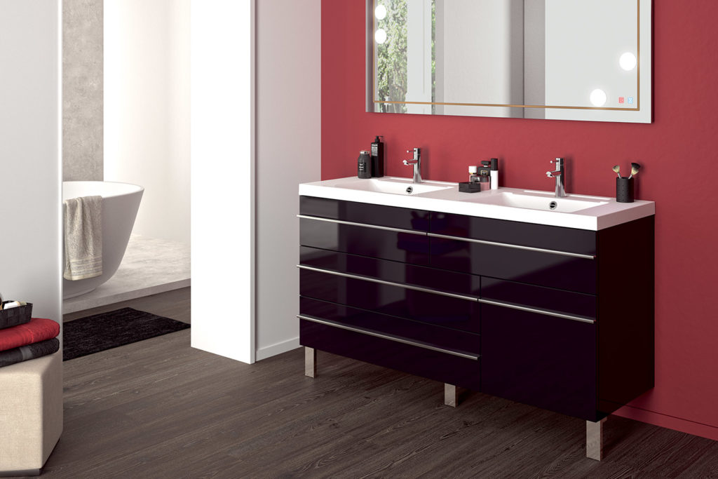The Rivoli monobloc washbasin cabinet by DECOTEC