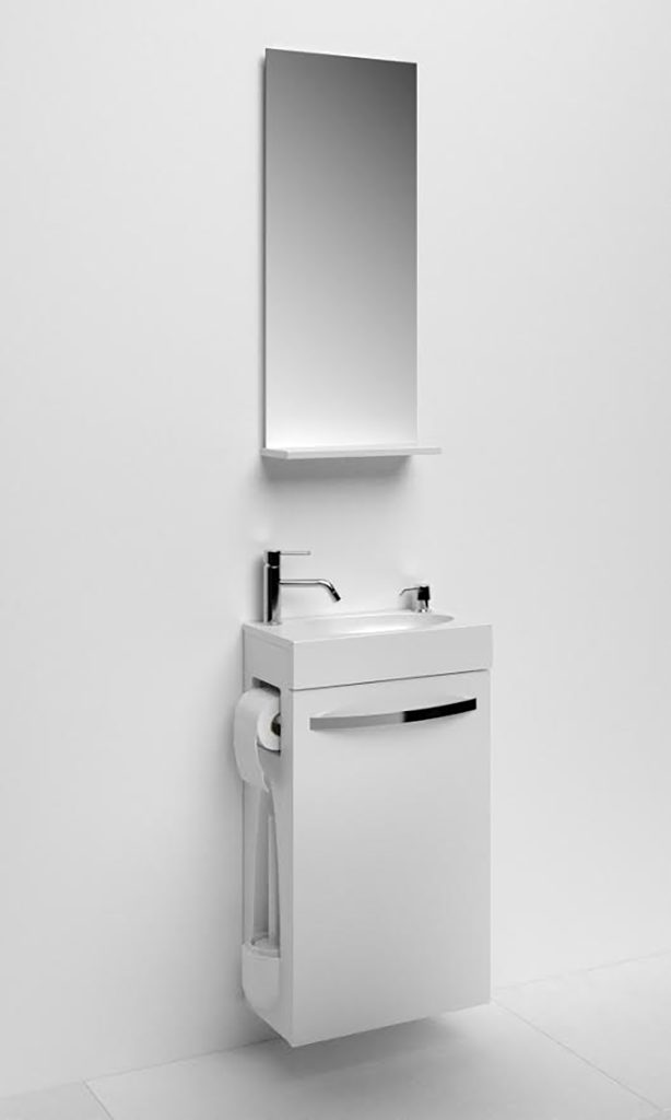 Matt white Combo bathroom cabinet