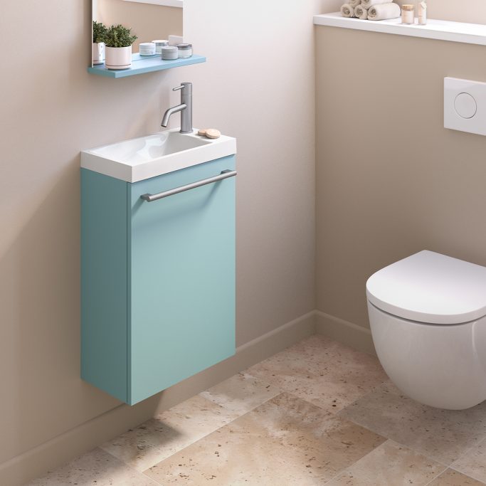 lave-mains Sucre laque Océan sans porte-savon DECOTEC