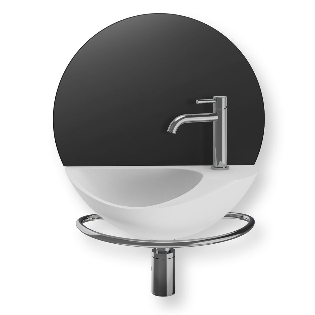 Bulli compact polaris cosmic black hand basin