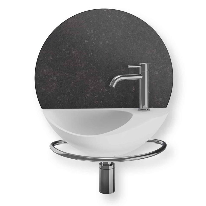 Bulli compact polaris bluestone marble washbasin