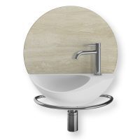 Thumbnail of http://Bulli%20compact%20polaris%20marble%20travertine%20hand%20basin