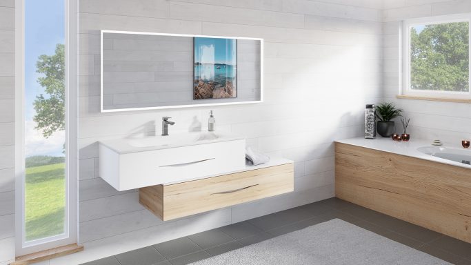 Meuble Bento, vasque Solaris