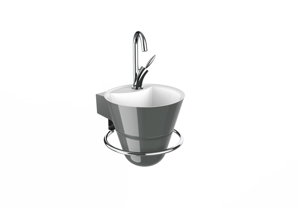 Lave-mains Cône anthracite brillant - DECOTEC