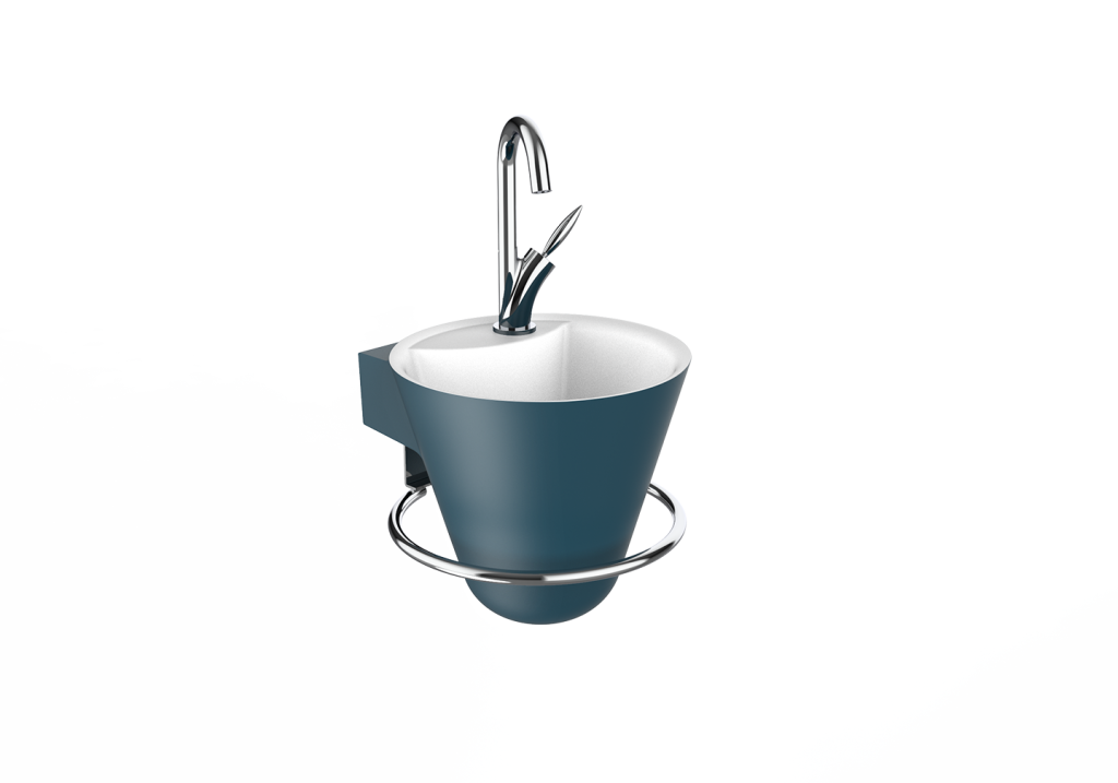 Lave-mains Cône bleu canard mat - DECOTEC