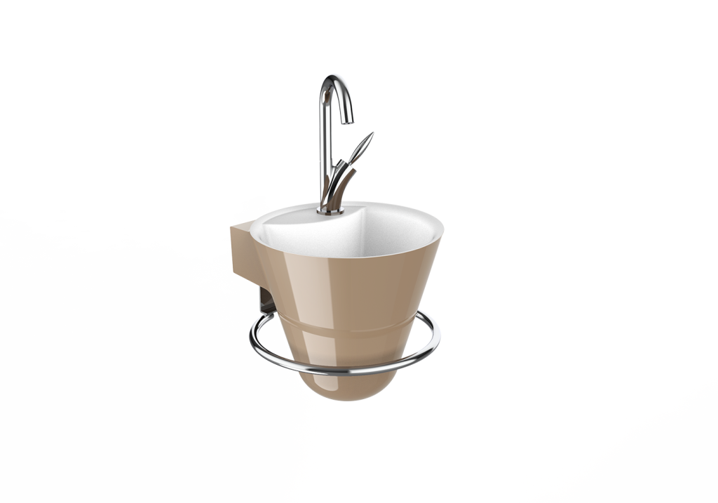 Lave-mains Cône camel brillant - DECOTEC,