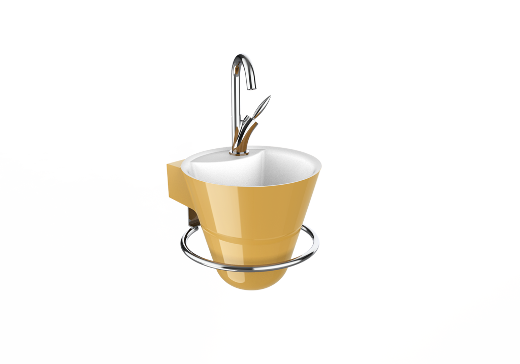 Lave-mains Cône curry brillant - DECOTEC