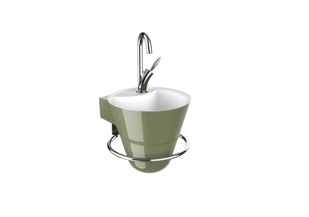 Lave-mains Cône fougère brillant - DECOTEC