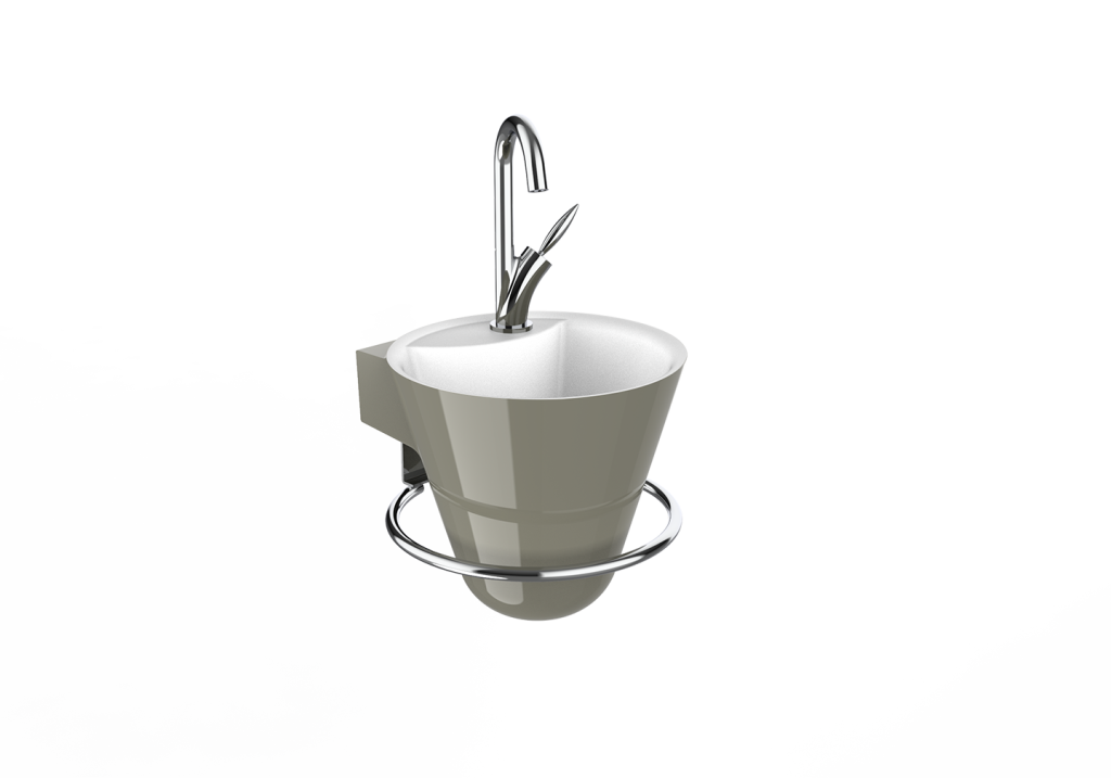 Lave-mains Cône grège brillant - DECOTEC