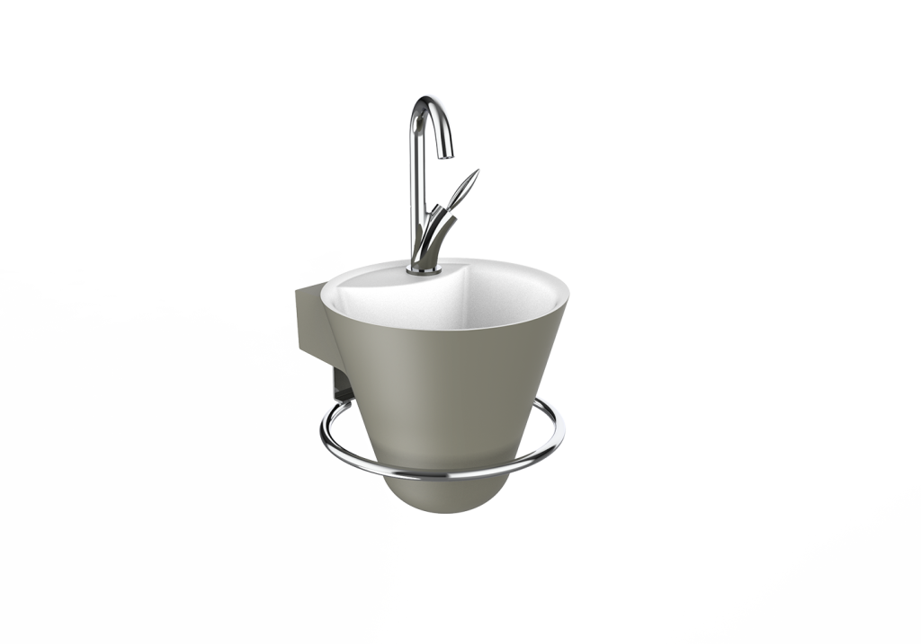 Lave-mains Cône grège mat - DECOTEC