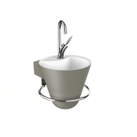 Thumbnail of http://Lave-mains%20Cône%20grège%20mat%20-%20DECOTEC