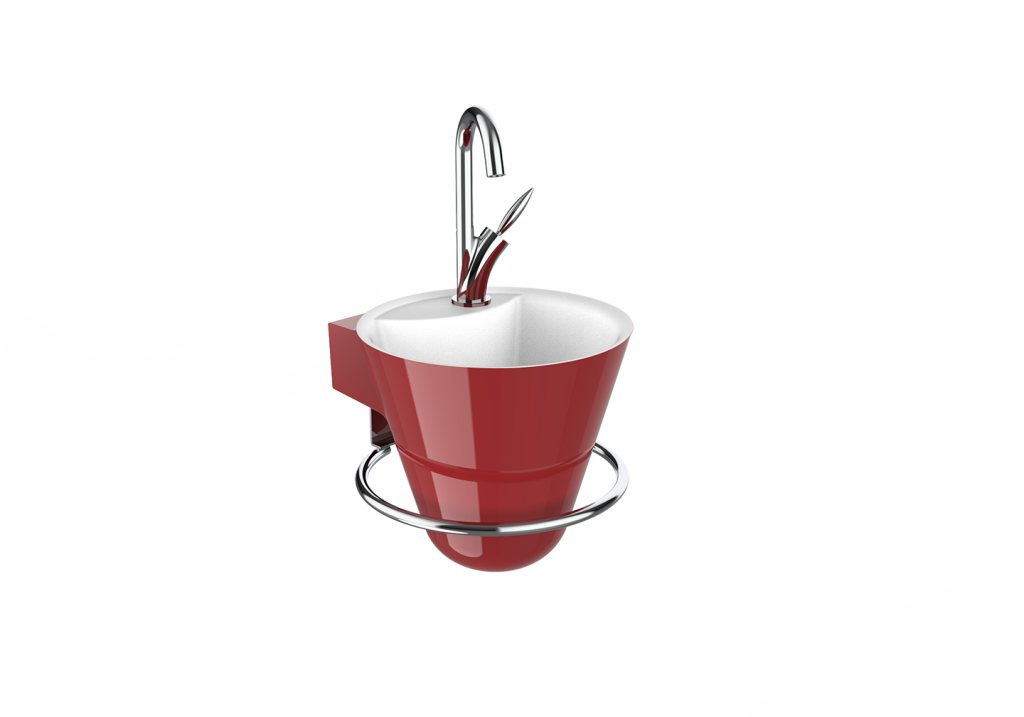 Lave-mains Cône tomette brillant -  DECOTEC