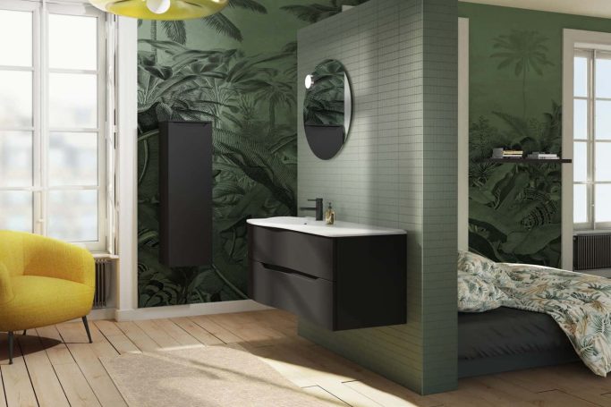 ÉLOGE washbasin cabinet, black ÉLOGE washbasin cabinet, black