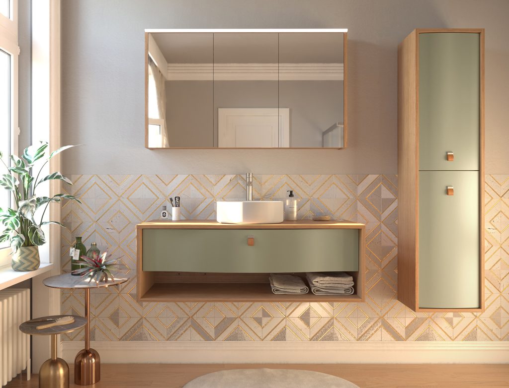 Havana fern washbasin cabinet, 120 cm