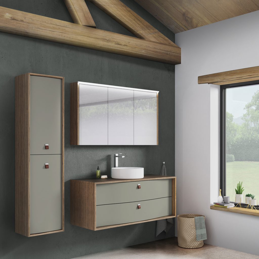 washbasin cabinet Havana greige, 120 cm