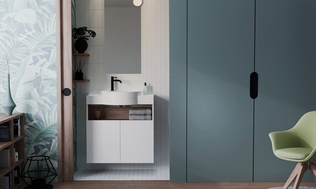 Vanity unit L75 ASTUCE color White