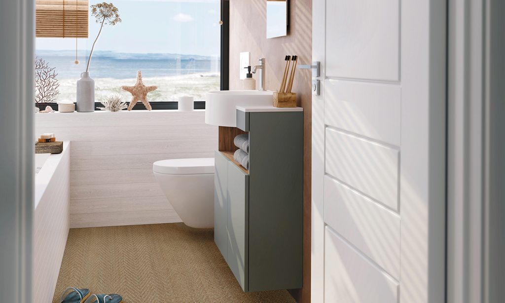 Tip washbasin cabinet, Fern, 75 cm,