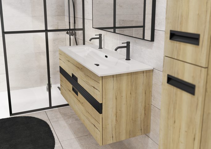 Vibrato Chene brut naturel L120- vasque EQUINOXE Vibrato Chene brut naturel L120- vasque EQUINOXE